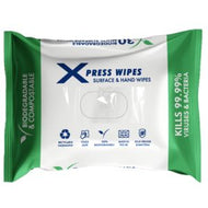 Xpress Wipes - Biodegradable hand and surface sanitising wipes