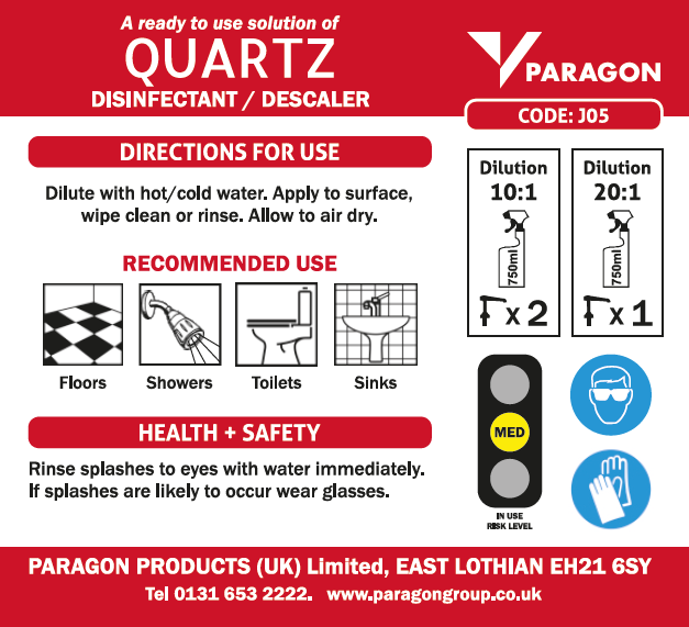Label for Quartz 750ml