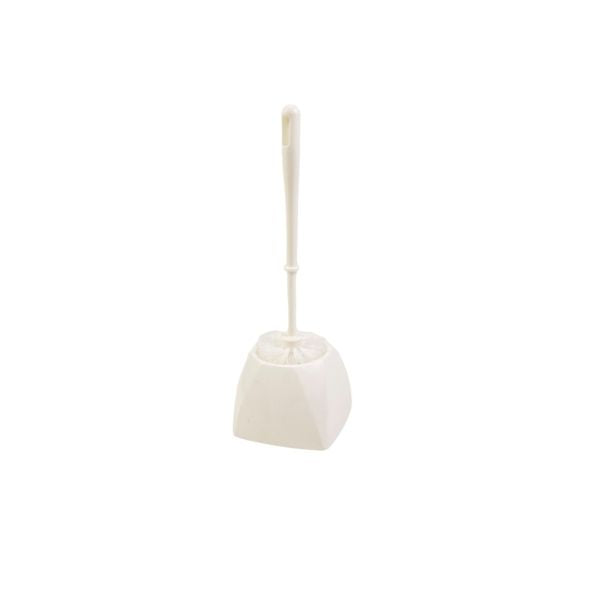 Hillbrush - Stiff Toilet Brush with Enclosed Holder - White