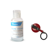 Pure Hands - Hand Sanitiser - (24 x 50ml) & Clip Bundle